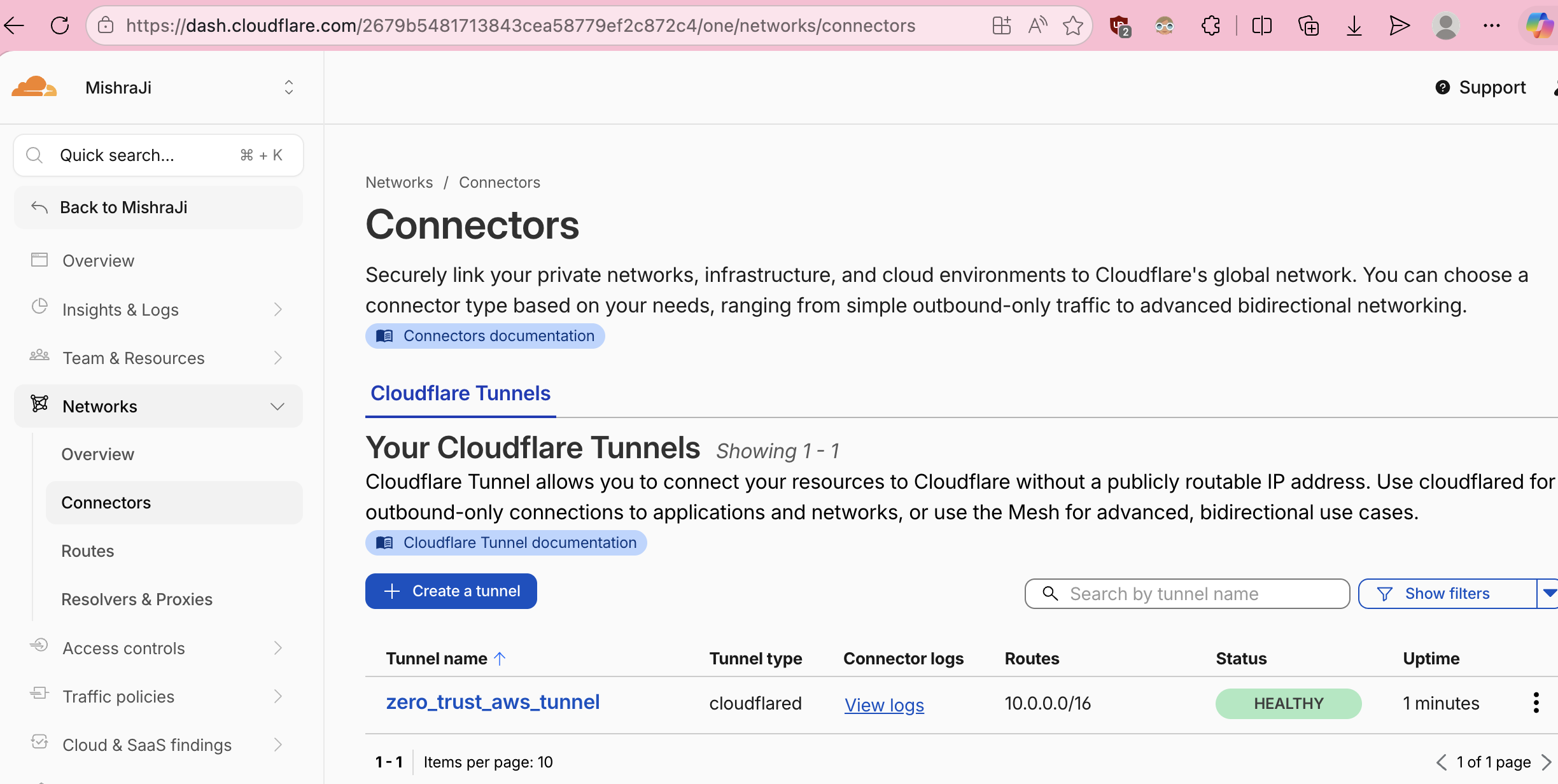 Cloudflare-To-AWS-Tunnel