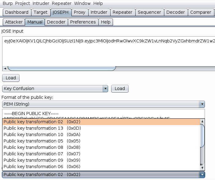 First payload for generating the signature.