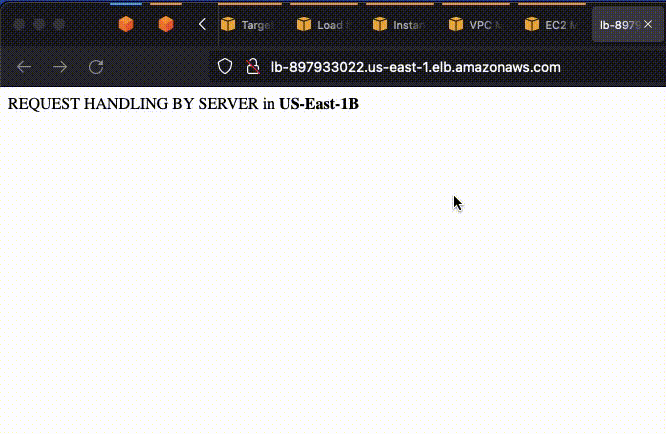 Request handling by different servers on refreshing the page